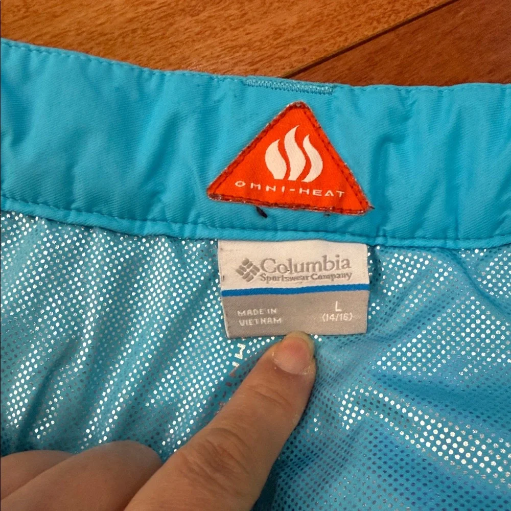 Columbia Kids Bugaboo Insulated‎ Bright Blue Snow Pants with Gray Accents size L